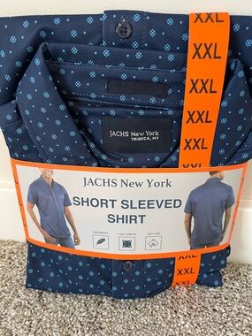 JACHS New York Short Sleeved Shirt. XXL. Blue. NWT.